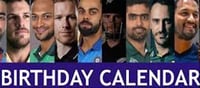 Which cricketer was born on 13 April?